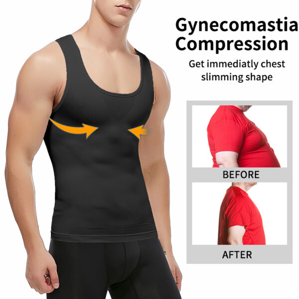 Slim N Lift - Nylon Slimming Vest For Men - White Color - Image 16