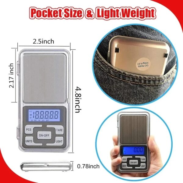 Mini Pro Pocket Scale – High Precision Digital Scale for Gold, Jewelry & Kitchen (500g x 0.1g) - Image 7
