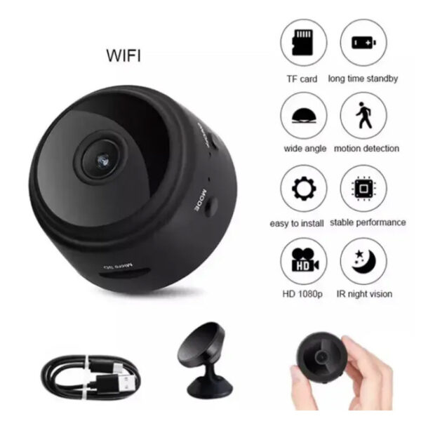 A9 WiFi Mini Camera HD 1080p Wireless Video Recorder Voice Recorder Security Monitoring Camera Smart Home For Infants And Pets - Image 4