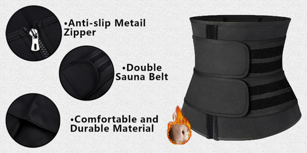 Slim Flex Waist Trainer Belt – Ultimate Body Shaper for Men & Women (Black) - Image 6