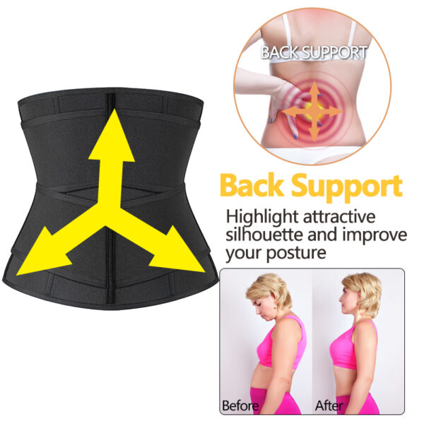 Slim Flex Waist Trainer Belt – Ultimate Body Shaper for Men & Women (Black) - Image 4