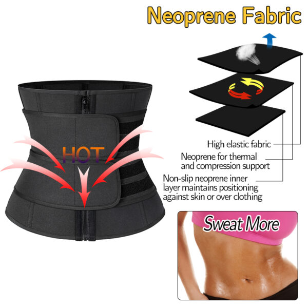 Slim Flex Waist Trainer Belt – Ultimate Body Shaper for Men & Women (Black) - Image 3