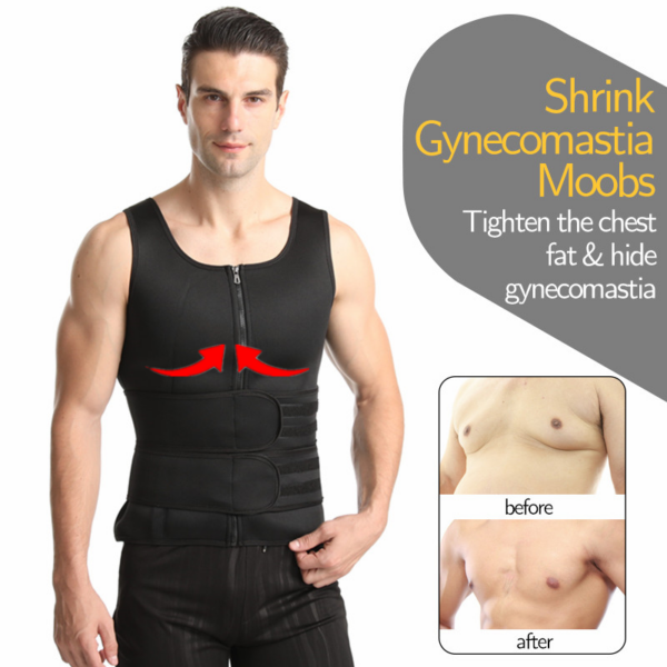 Men Body Shaper Fitness Neoprene Sauna Vest Waist Trainer Double Belt Sweat Shirt Corset Top Abdomen Slimming Shapewear Fat Burn - Image 7