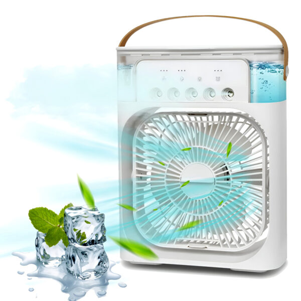 Portable Mini Air Conditioner Mist Fan 10-Inch Rectangle Portable USB Air Cooling Mini Fan - Compact, Powerful, and Perfect for On-the-Go Cooling - Image 4