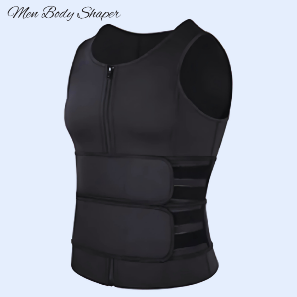 Men Body Shaper Fitness Neoprene Sauna Vest Waist Trainer Double Belt Sweat Shirt Corset Top Abdomen Slimming Shapewear Fat Burn - Image 2