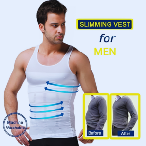Slim N Lift - Nylon Slimming Vest For Men - White Color