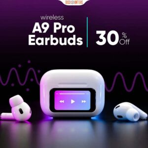 White New A9 Pro Apple Airpods Anc/enc Zhongkelqnxun Noise Reduction Touch Control Bluetooth 5.4 Wireless Earbuds