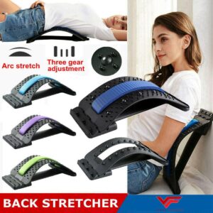 Back Stretcher for Spine Pain Relief - Lumbar Support Device for Lower Back Massage, Posture Correction & Muscle Pain Relief