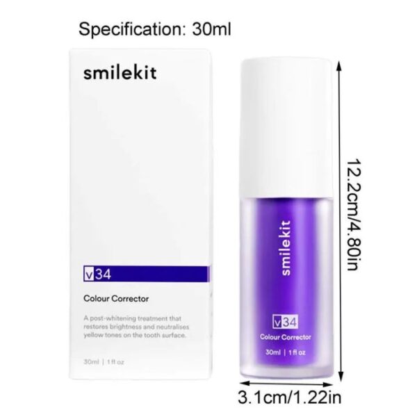 Hismile V34 Purple Whitening Toothpaste - Remove Stains, Reduce Yellowing, and Brighten Teeth for a Fresh, Healthy Smile - Image 7