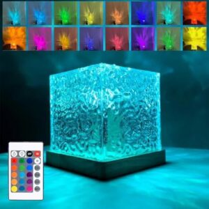 Water Ripple Lamp - 16 Color Modes, Ambient LED Night Light with Calming Water Wave Effect