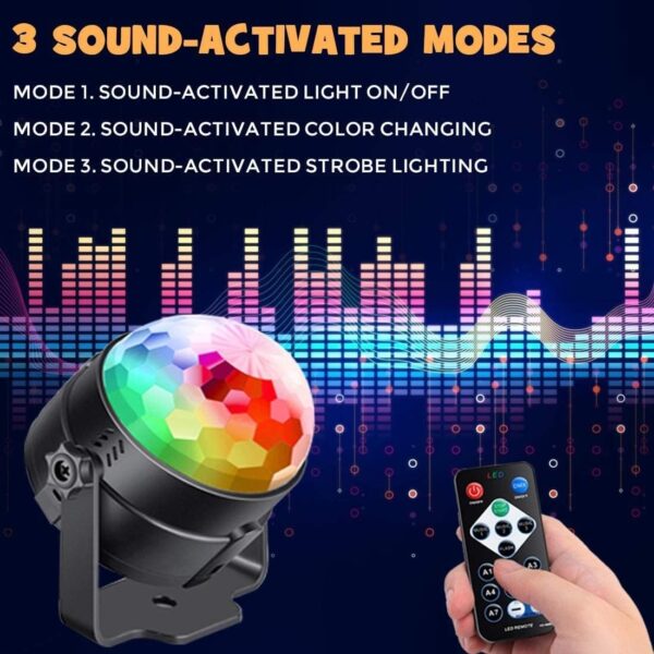 LED Disco Party Lights - Crystal Magic Ball 3W RGB, Color-Changing Lighting for Parties, Events, and Home Decor - Image 9