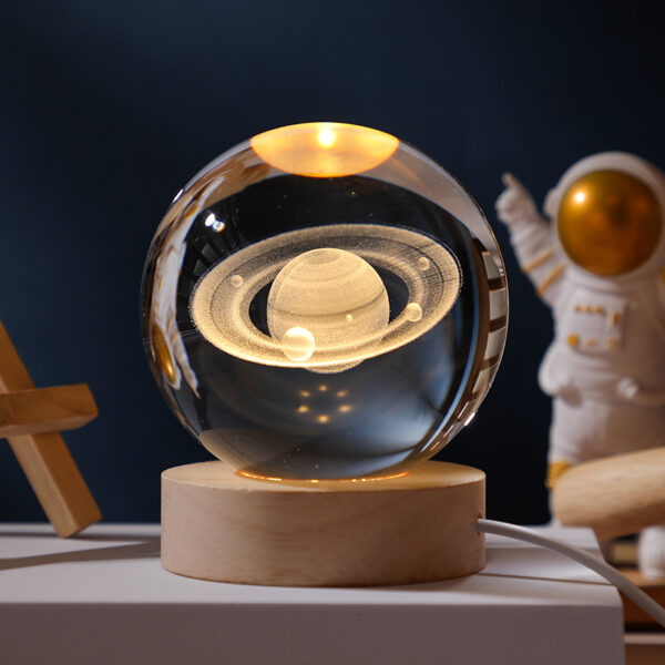 Crystal Ball Night Light - Desktop Lamp for Dinner Table, Office, Dorm, or Home Decor, Space-Themed Lighting - Image 4