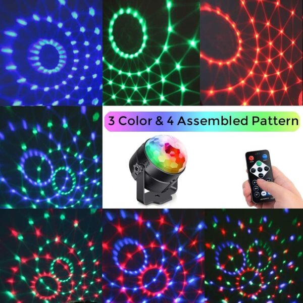 LED Disco Party Lights - Crystal Magic Ball 3W RGB, Color-Changing Lighting for Parties, Events, and Home Decor - Image 8