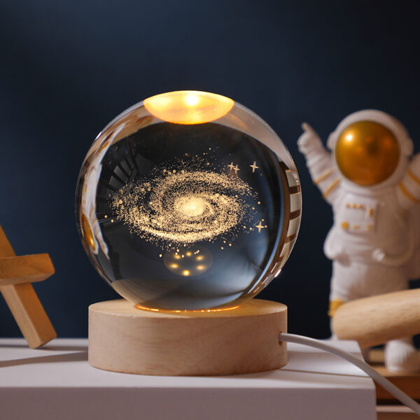 Crystal Ball Night Light - Desktop Lamp for Dinner Table, Office, Dorm, or Home Decor, Space-Themed Lighting - Image 7