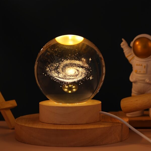 Crystal Ball Night Light - Desktop Lamp for Dinner Table, Office, Dorm, or Home Decor, Space-Themed Lighting - Image 5