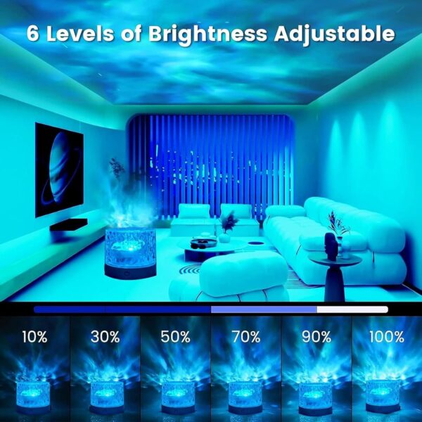 Water Ripple Lamp - 16-Color Rotating Night Light with Calming Water Wave Effect - Image 4