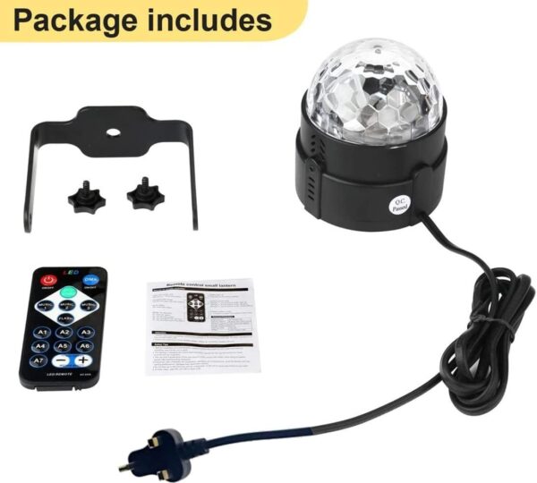 LED Disco Party Lights - Crystal Magic Ball 3W RGB, Color-Changing Lighting for Parties, Events, and Home Decor - Image 5
