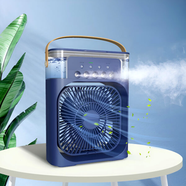 Portable Mini Air Conditioner Mist Fan 10-Inch Rectangle Portable USB Air Cooling Mini Fan - Compact, Powerful, and Perfect for On-the-Go Cooling - Image 6