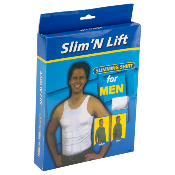 Slim N Lift - Nylon Slimming Vest For Men - White Color - Image 3