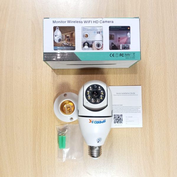 Speed-X SP-E27 Smart Bulb Camera: 1080p HD, 360° View, Night Vision, 2-Way Audio & Motion Detection - Image 5